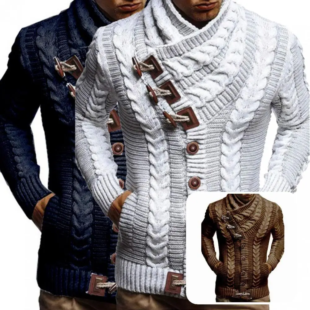 

5 Colors Fashionable Fine Workmanship Sweater Jacket Long Sleeve Cardigan Sweater Wear Resistant for Male