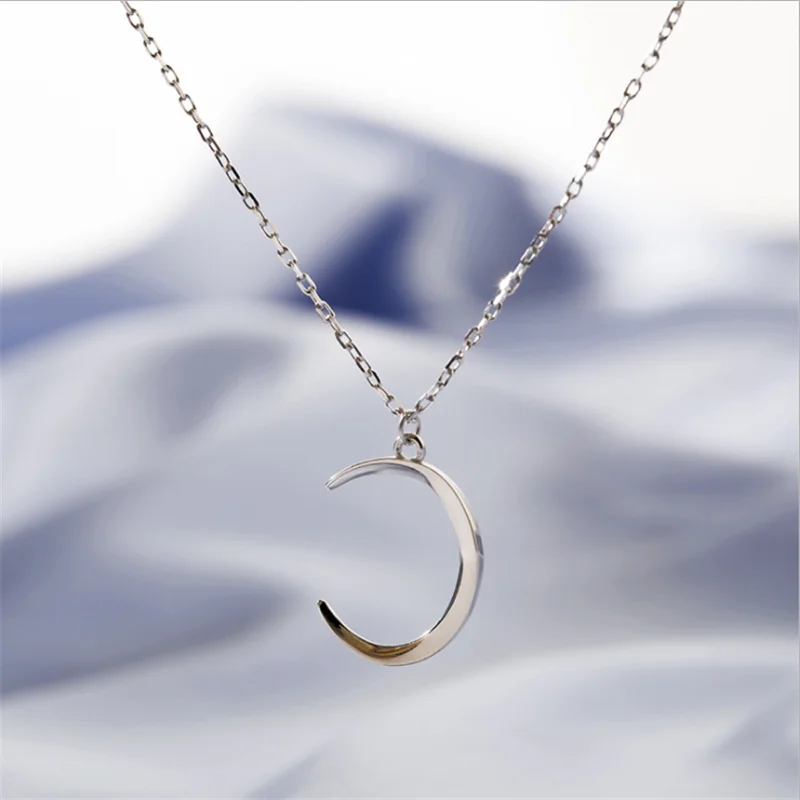 

Moon Necklace Simple Necklace Tide Cold Wind Clavicle Chain Silver Necklace Women Holiday Gift Party Jewelry Wholesale