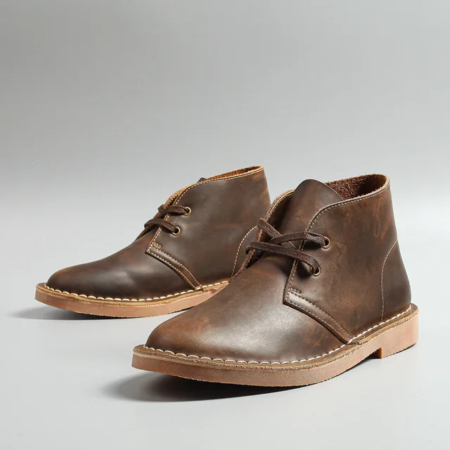 

Men's shoes Spring and autumn Crazy Horse Leather British desert boots