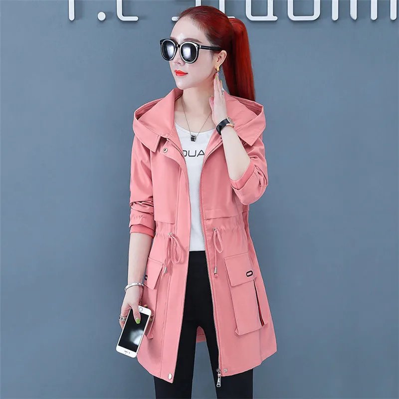 Тренч для девочек весна-осень 2021 новый корейский Модный повседневный размера