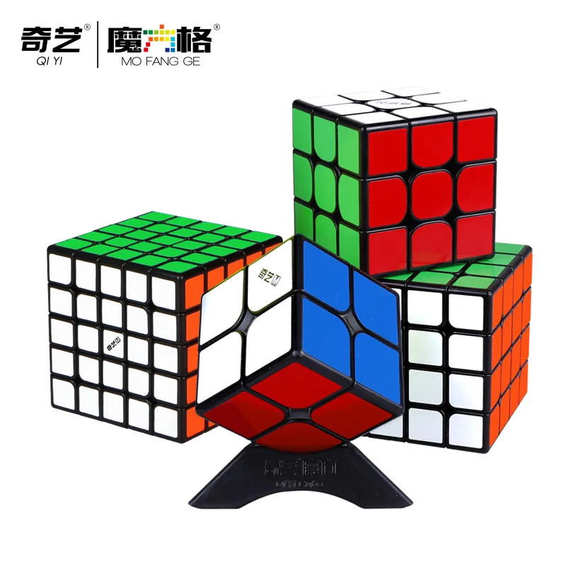 

Qiyi Магнитный пучок 2x2x2 3x3x3 4x4x4 5x5x5 Магический кубик Mastermorphix LVY скоростные кубики подарочная коробка 4 шт. набор пазл детские игрушки
