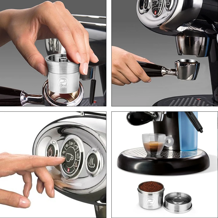 Многоразовый фильтр ICafilas для кофе машины illy Cafe капсула чашка Dripper металлическая