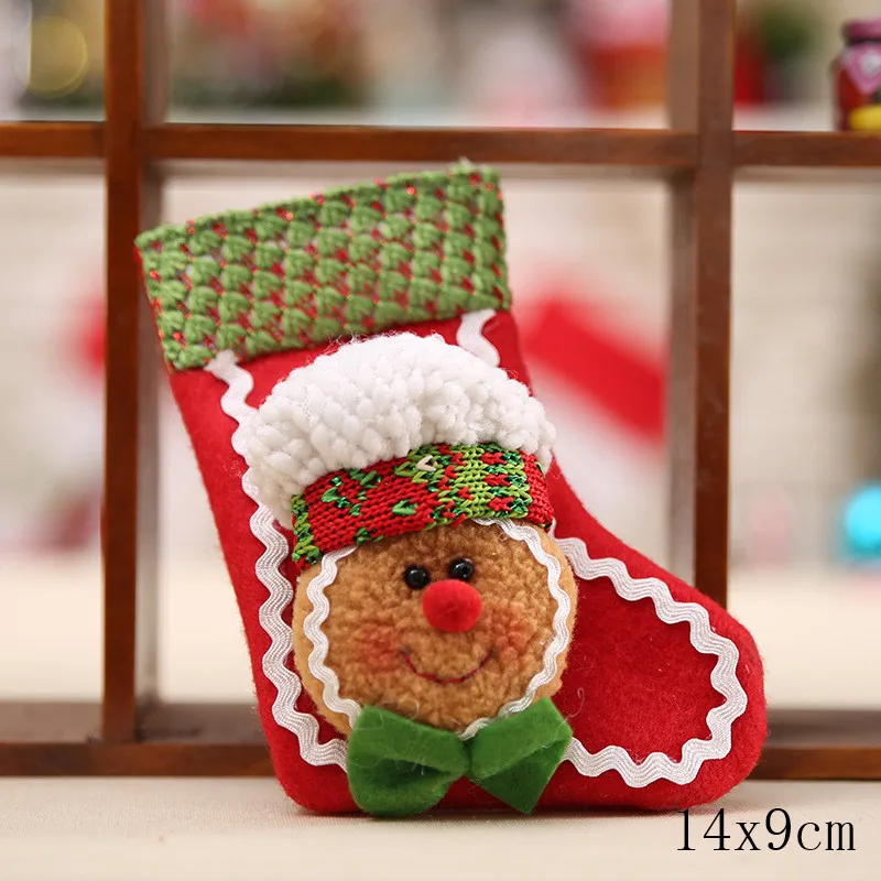 style 5-17-boy Подарочный Рождественский чулок сумки год Детские Рождественские украшения для подарков для дома с утолщённой меховой опушкой, хороший декор натальное дерево украшения Noel "сделай сам" - Цвет: style 5-17-boy