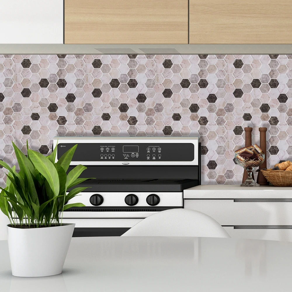 vividtiles 1212 inch self adhesive vinyl wallpaper kitchen sticker peel and stick subway 3d effect tiles 10 sheet free global shipping