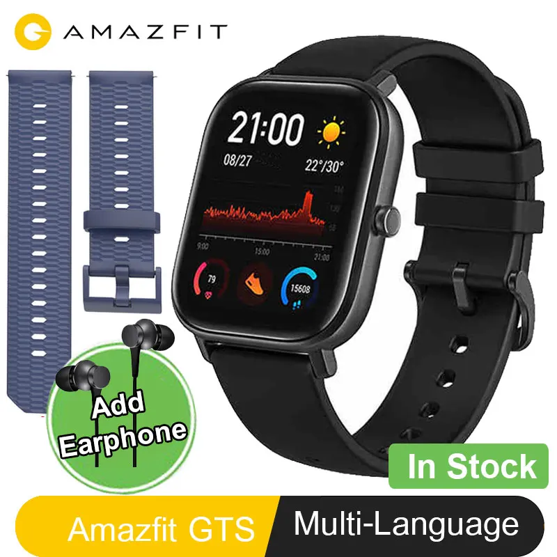 Новые Amazfit GTS глобальная версия Смарт часы Huami Открытый gps позиционирования бег сердечного ритма 5ATM водонепроницаемый смарт часы