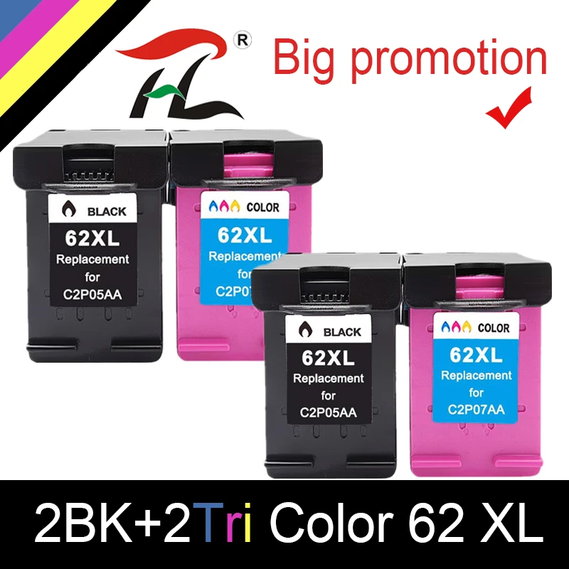 Чернильные картриджи YLC 62 62xl для HP Officejet 5740 de 5741 5742 5743 5744 5540 5544 5545 5546 5548|Чернильные