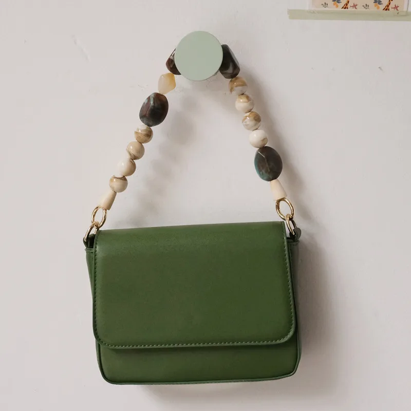 

42cm Woman Evening Bags Handbag Accessories Purse Handles Crossbody Messenger Shoulder With Handcraft Resin Beads Bag Handle