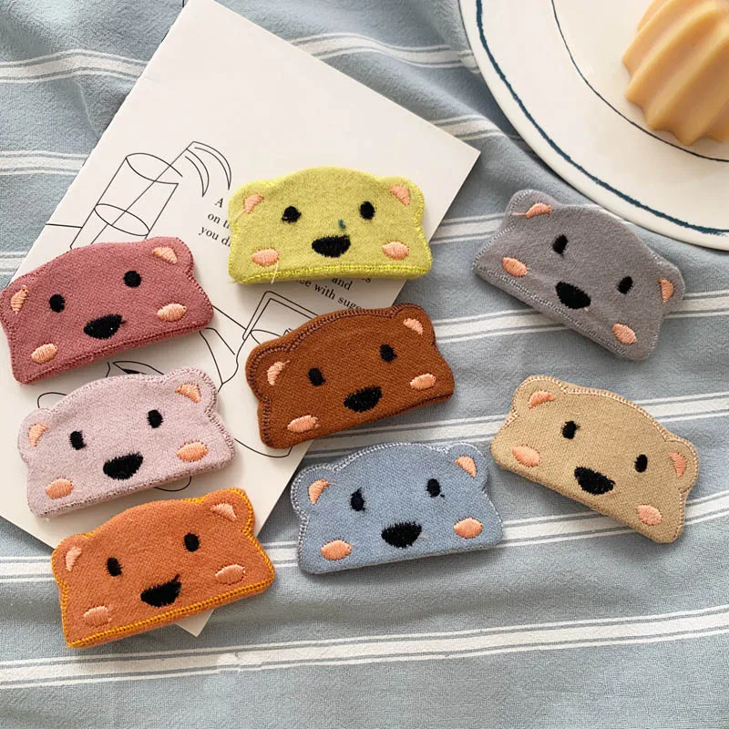 Милый медведь заколка для волос Детская Конфета цветная шпилька девушки