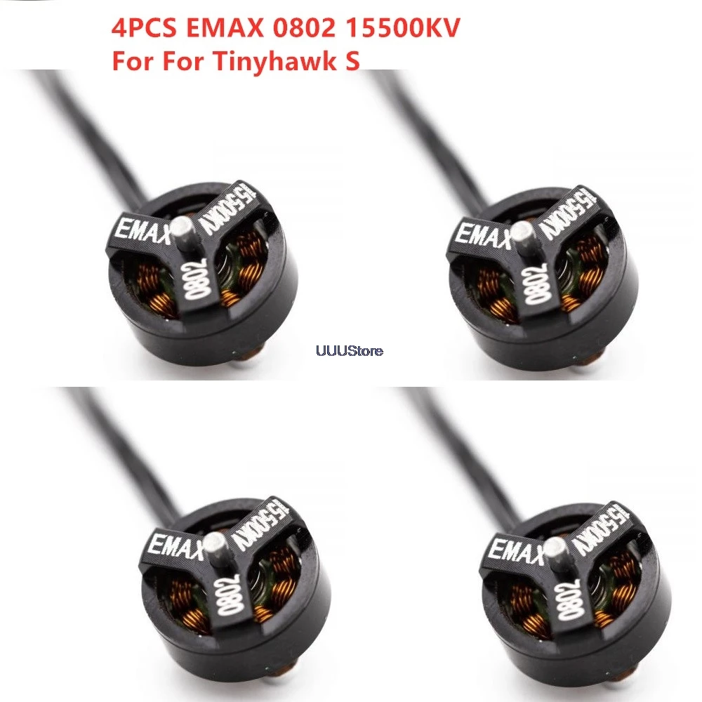 4 шт./лот EMAX 0802 15500kv 1 5 мм бесщеточный двигатель для внутреннего гоночного