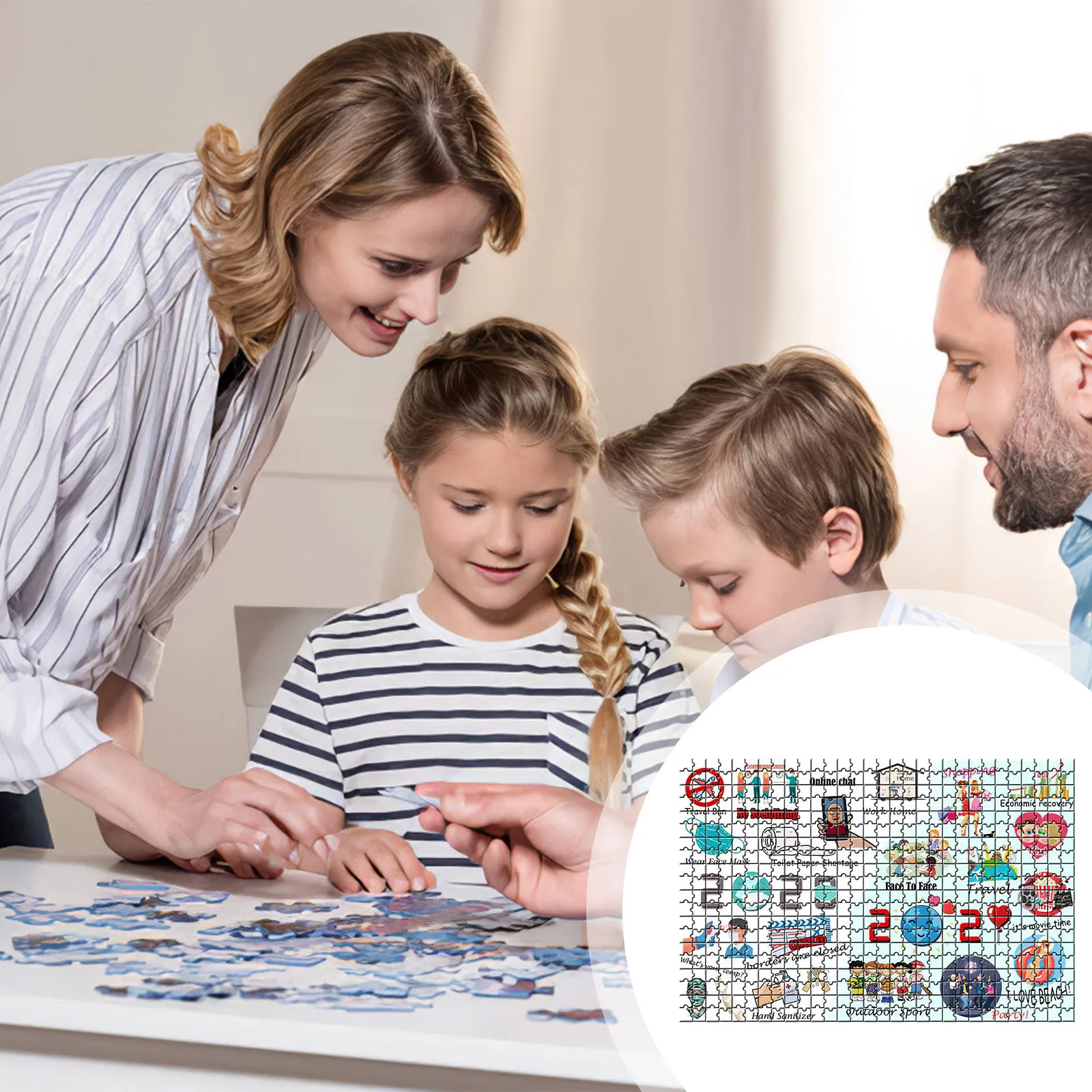 

1000pcs Montessori Toys Annual Event Jigsaw Puzzles 2020 Themed Toys Commemorative Jigsaw Puzzle Education Toy