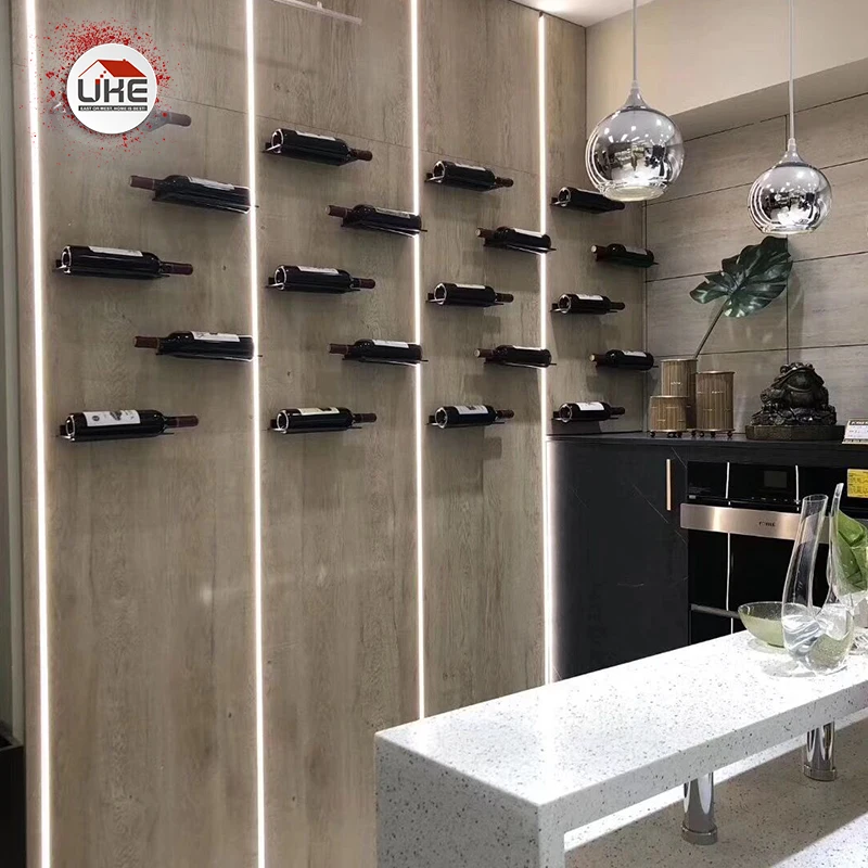 never rust wall mounted wine bottle rack holder display shelf kitchen bar exhibition creative red wine rack wall free global shipping