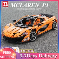 xq1001 moc technical series mclaren p1 super racing sports car with motor 3307pcs building blocks bricks toys for kids gift