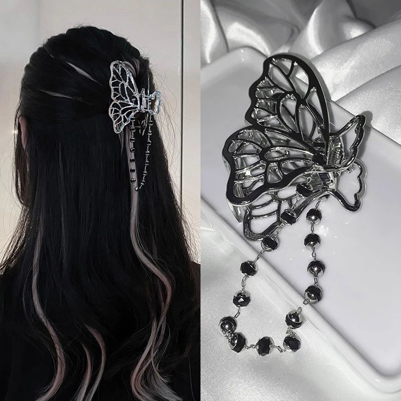

Tassels Hair Claw Hollow Non-slip Hair Jaw Clamps Cool Beautiful Butterfly Hair Clips Clips Nice-looking Hair Accessories