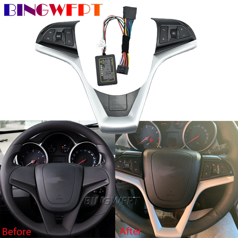 

Steering wheel buttons switch for Chevrolet cruze 2009-2014 year volume phone gps function switch panel