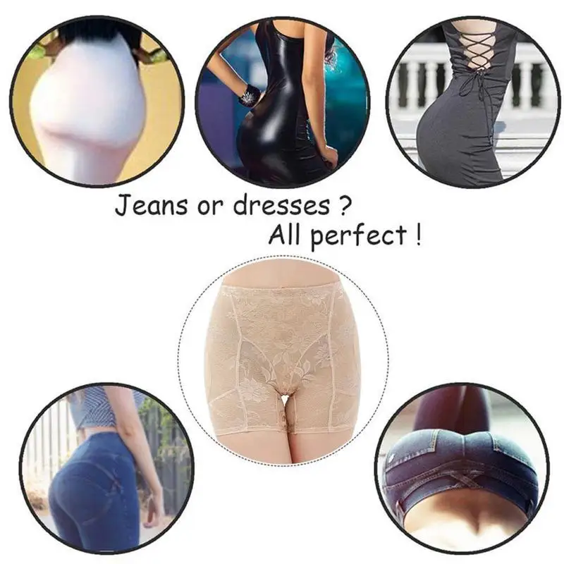 

Padded Hip Lift Panties For women Boxer Briefs Fake Body Shapewear shaping damskie Underwear majtki lingerie Sexy Underpant U2R0