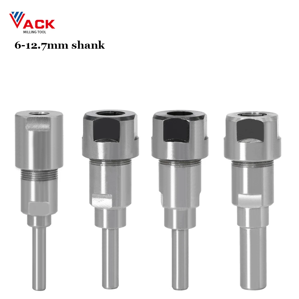 

6mm 8mm 12mm 1/4" 1/2" Shank Router Bit Extension Rod Collet Engraving Cnc Machine Extension Milling Cutter Woodworking Tool