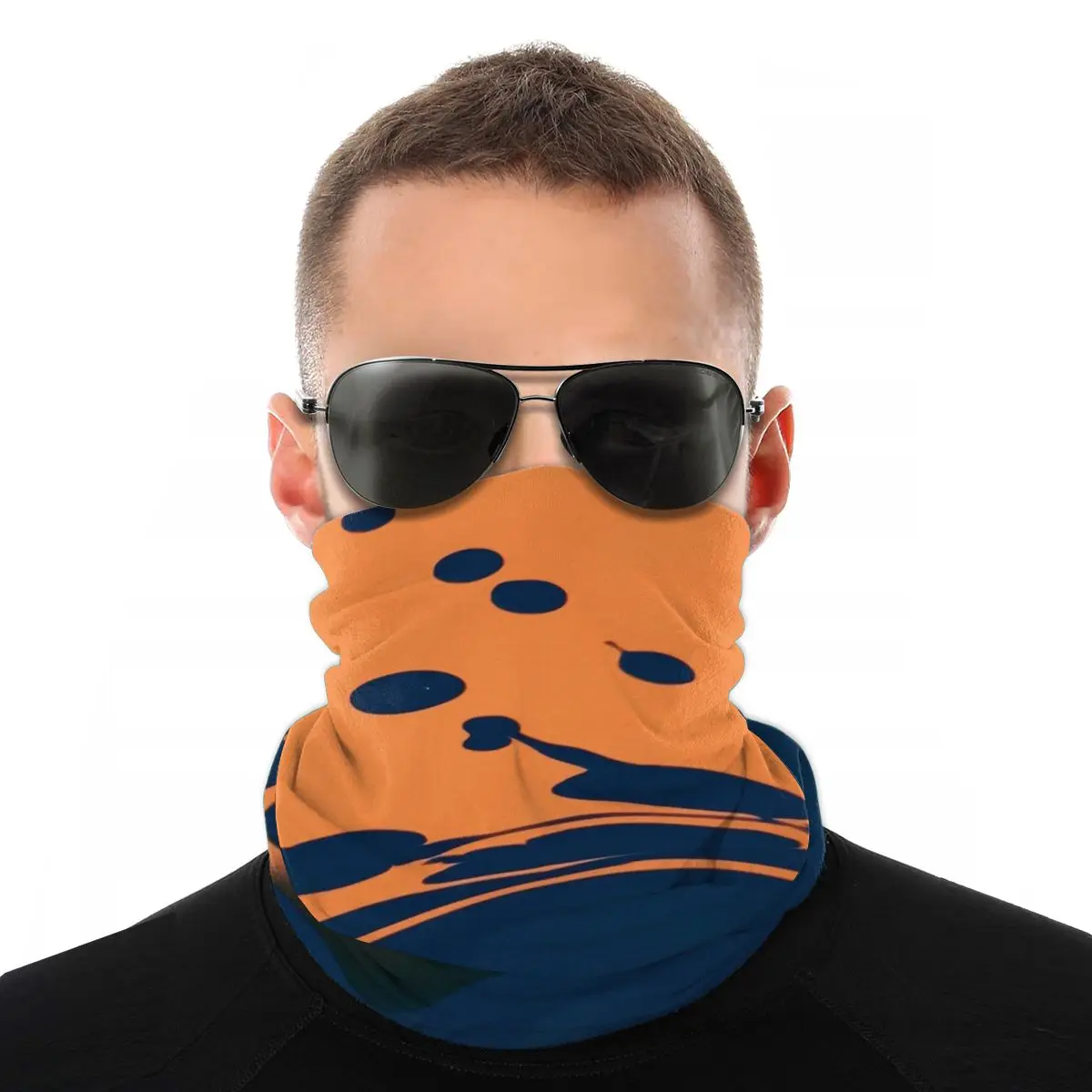 

Mixed Color Paintwork Magic Scarf Half Face Mask Men Women Halloween Tube Seamless Bandanas Dustproof Headband Cycling Hiking