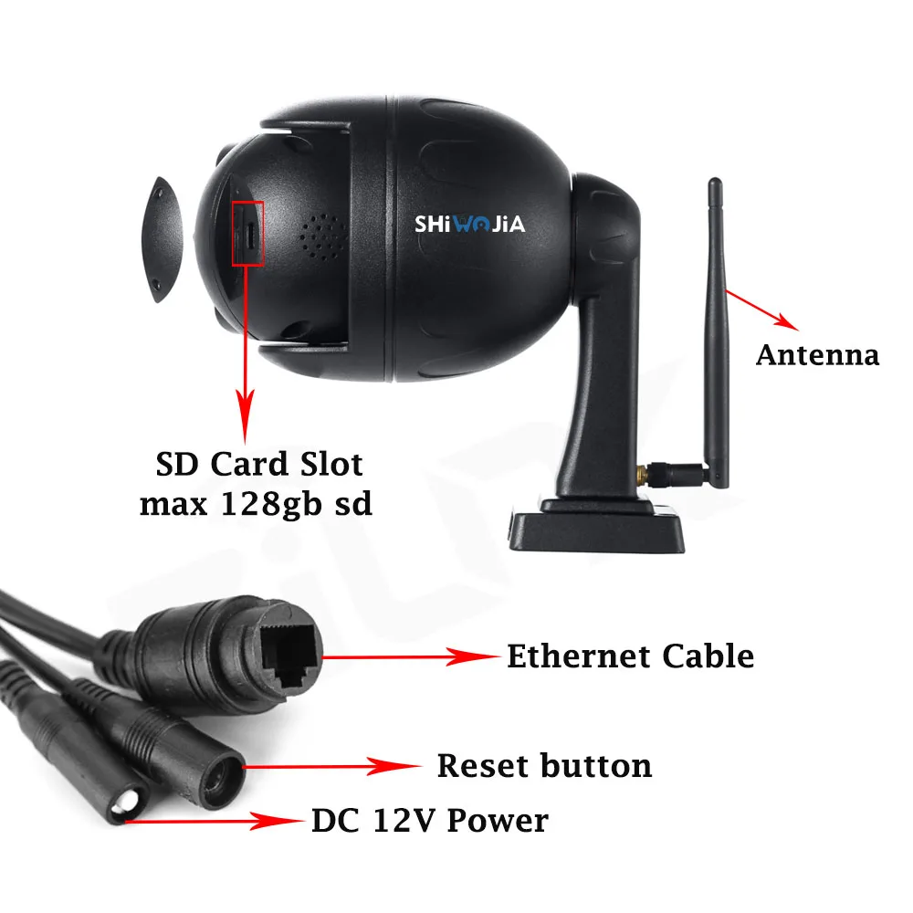 Камера видеонаблюдения SHIWOJIA 1080P PTZ мини скоростная камера IP беспроводная