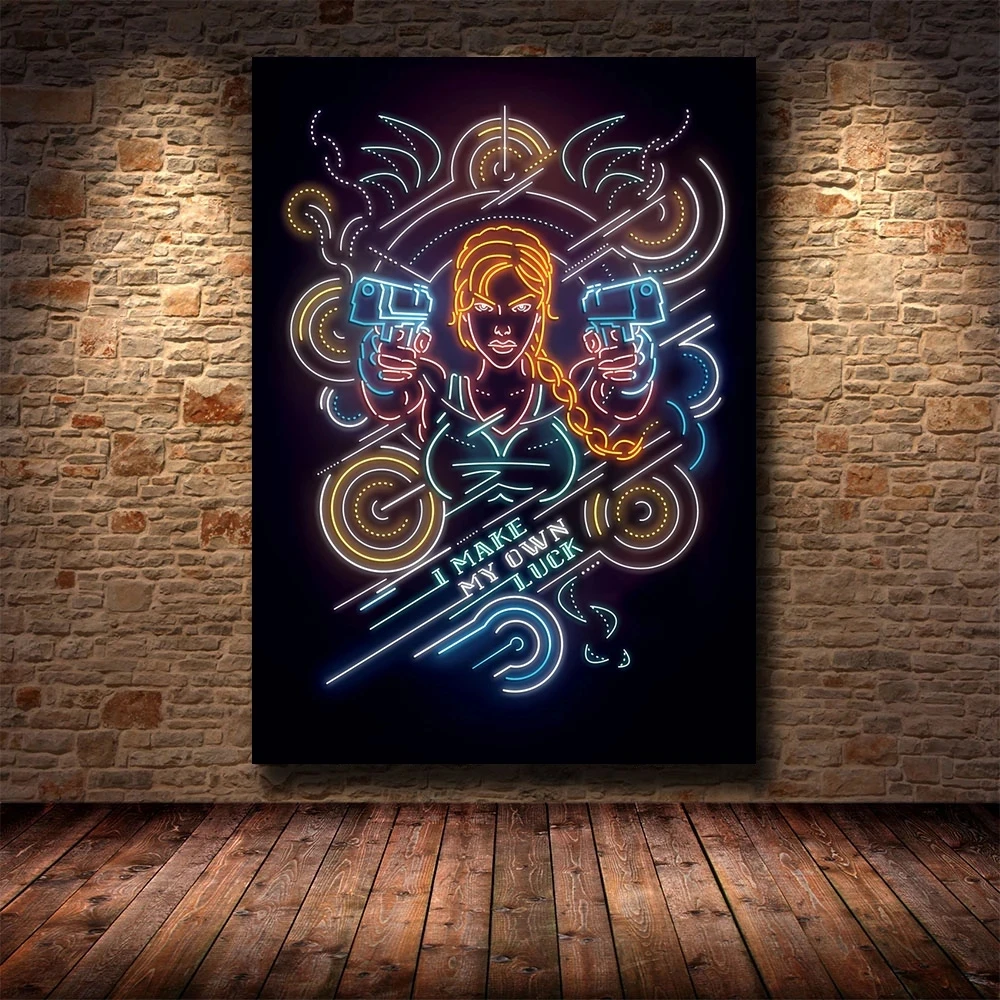 

Nordic Poster Tomb Raider Lara Croft Anime Prints Canvas Painting Wall Art Pictures Modular Modern Voor Woonkamer Home Decor