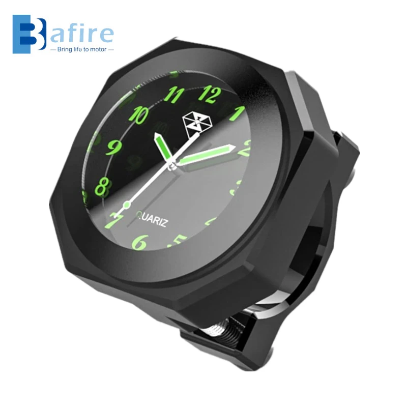 

BAFIRE Universal Waterproof Motorcycle Handlebar Mount Clock Fit 7/8" or 1" Handlebar Watch for Harley/Honda/Yamaha/Street Bike