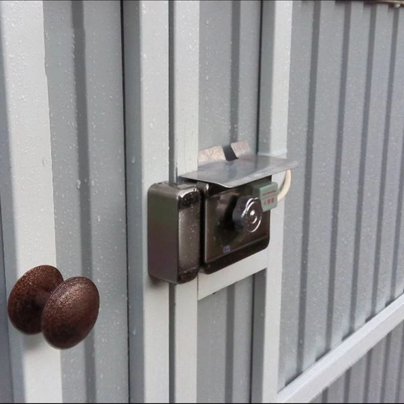 

KINJOIN Electric Door & Gate Lock Castle Access Control Electronic Integrated RFID Door Rim Lock Remote Control Optional