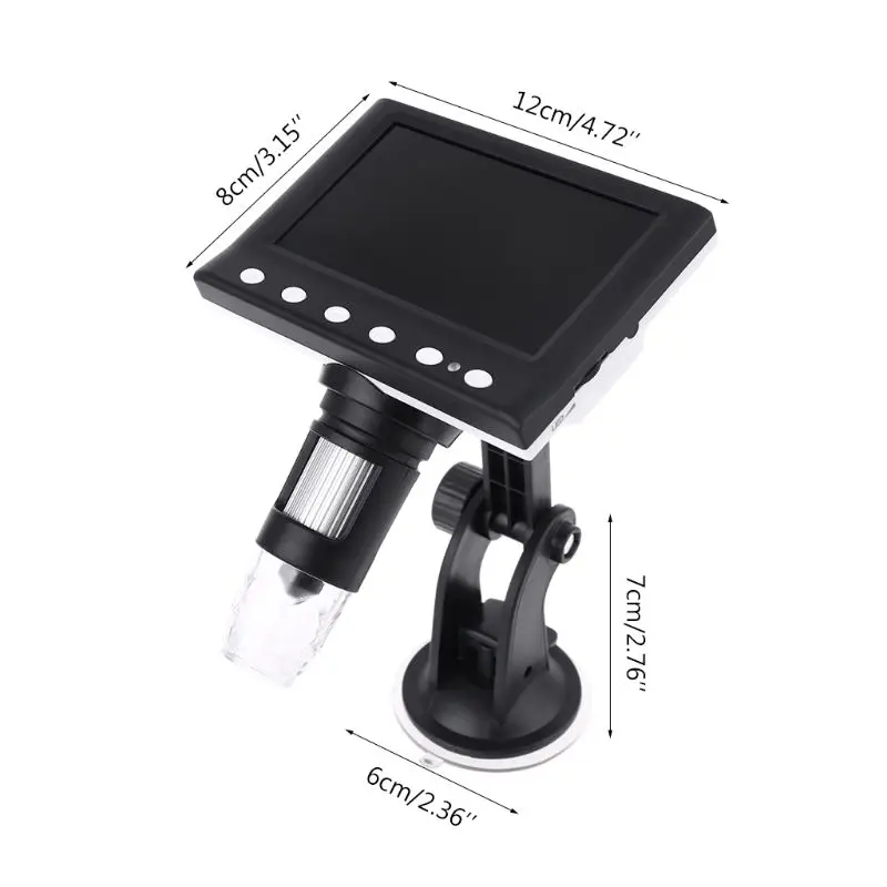 

1000X Digital Microscope Electronic Video Microscopes 4.3 Inch LCD Soldering USB Microscope Phone Repair Magnifier Stand
