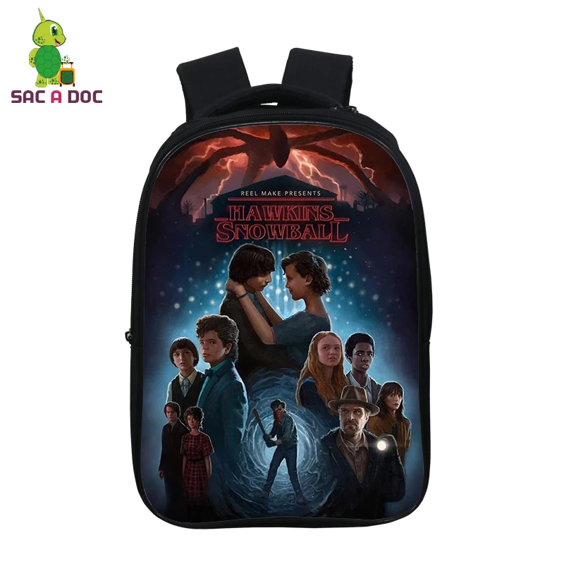 Школьный ранец для мальчиков и девочек рюкзак с 3d принтом очень странные дела