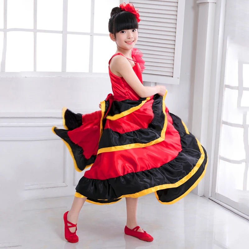 Платье для фламенко юбка национальная в цыганском стиле костюм принцессы танца