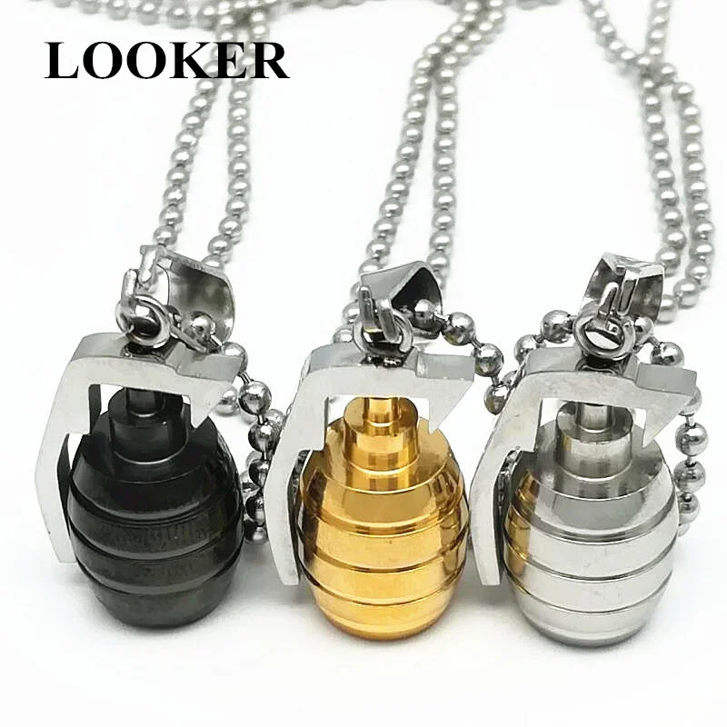 Ожерелье LOOKER золотистого черного стального цвета из титановой нержавеющей стали