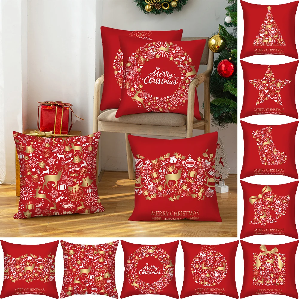Счастливого Рождества Санта Клауса Рождественский Чехол на подушку автомобиля