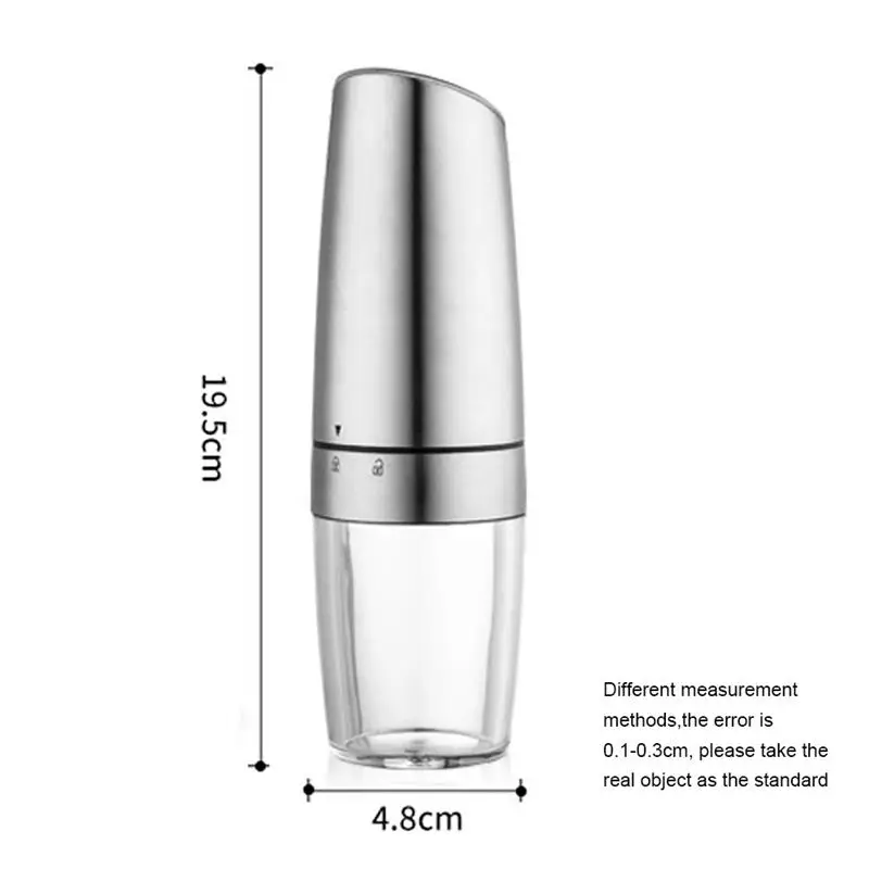 

1Pcs Electric Pepper Mill Stainless Steel Automatic Gravity Induction Salt and Pepper Grinder Kitchen Spice Grinder Tools
