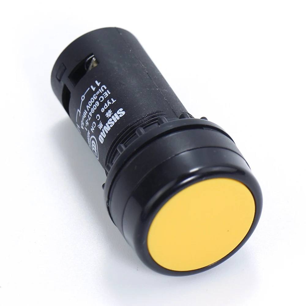 LA39J-11B 22 мм Мгновенный кнопочный переключатель с электрошоком из меди зеленый