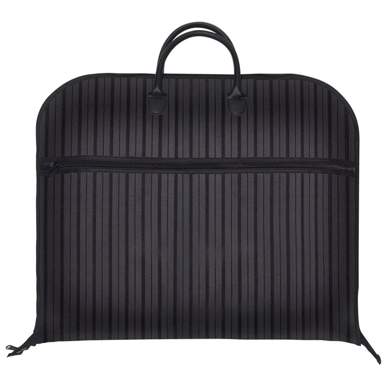 Suit storage bag protective cover dust cover portable stripe travel business travel home suit coat cover