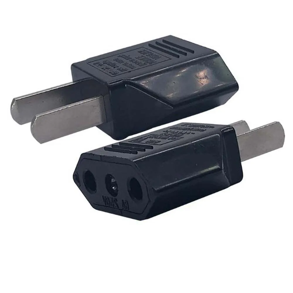 Черный белый цвет Портативный Мини Американский Универсальный 2 pin штекер