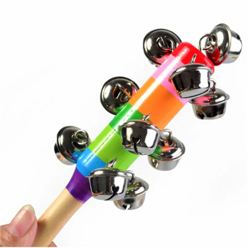 Обучающая деревянная игрушка Монтессори 3D Радужная погремушка сенсорная