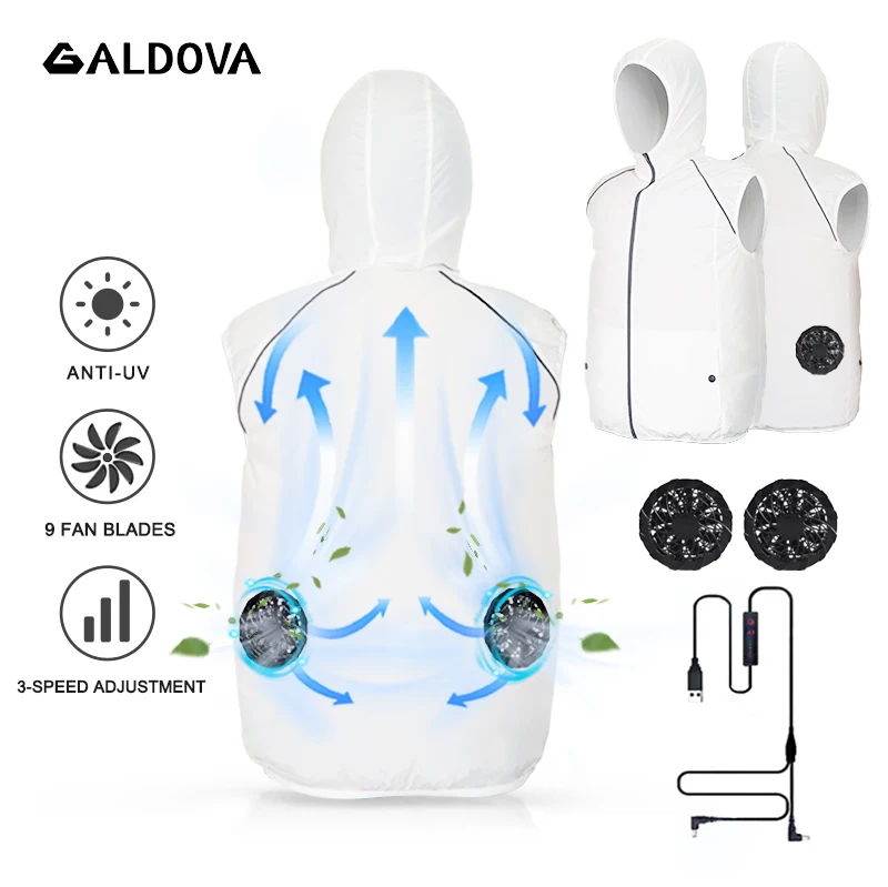 Светоотражающий Жилет ALDOVA для кондиционера летняя уличная Защита от солнца USB