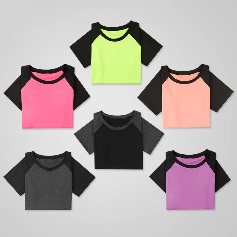 Летняя одежда для тренировок спортивный топ с коротким рукавом спортивная бега