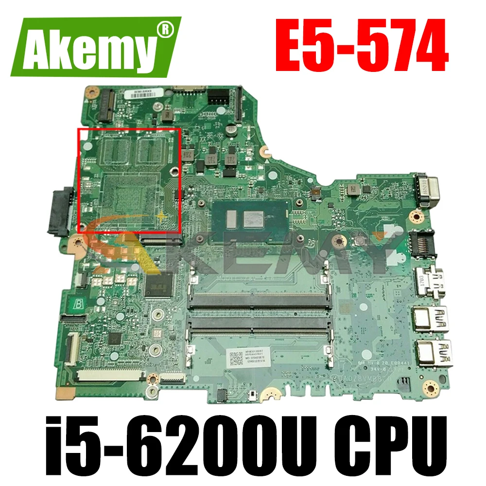 

For ACER Aspire E5-574 i5-6200U Notebook Mainboard DA0Z8VMB8E0 SR2EY DDR4 Laptop Motherboard