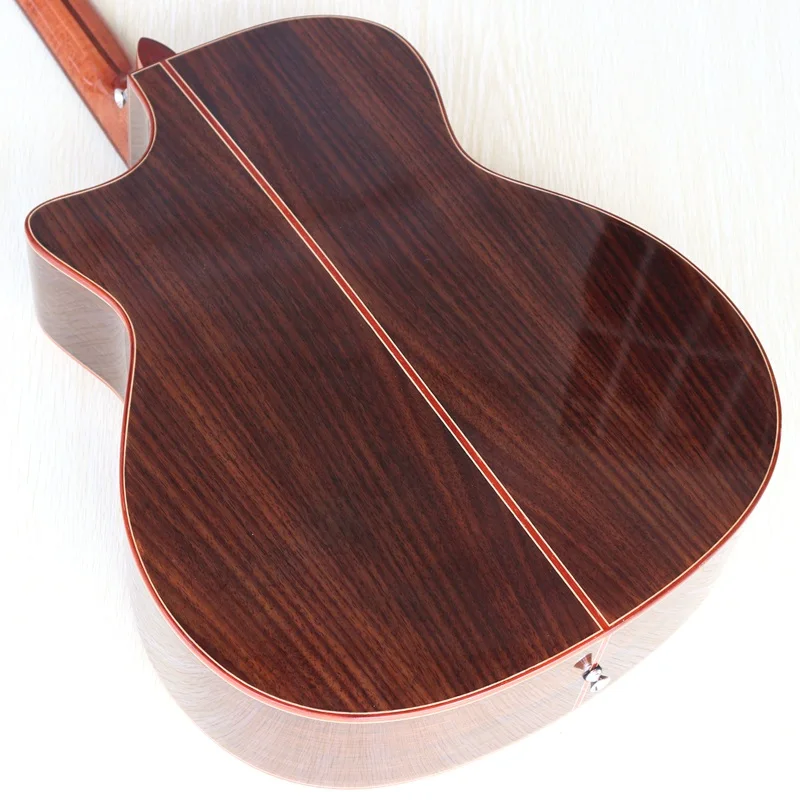 hochglanz elektro akustische gitarre 40 inch solide fichte top cutway design natürliche farbe 6 saiten folk gitarre mit gig tasche free global sh