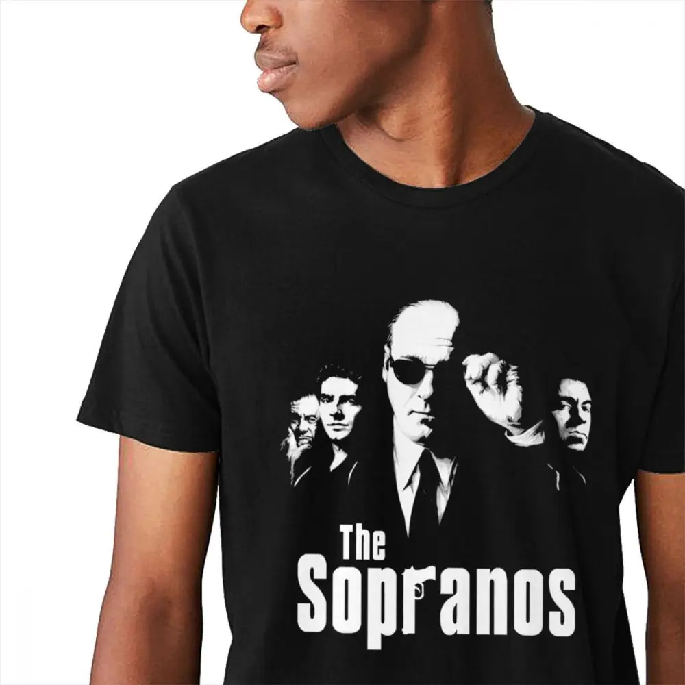 Дизайн The Sopranos футболка Для мужчин досуг чистый одежда из хлопка с О-образным вырезом