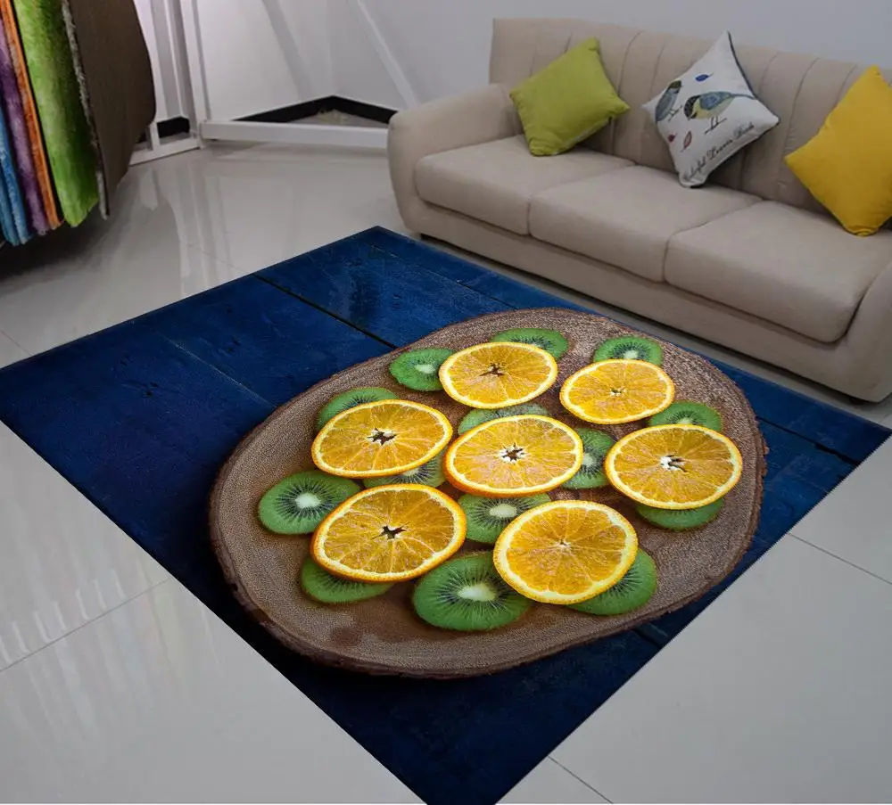 3D Print Carpet Fruit Rug Outdoor Kids Bedroom Rugs Kiwi Watermelon Floor Mat Living Room For Carpets | Дом и сад