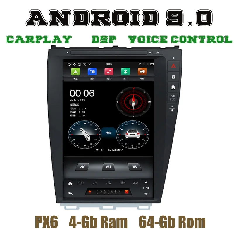 

PX6 Tesla Style android 9.0 car radio gps player for lexus ES240 ES350 2006 2007 2008 2009 2010 2011 2012 with usb 4+64G carplay