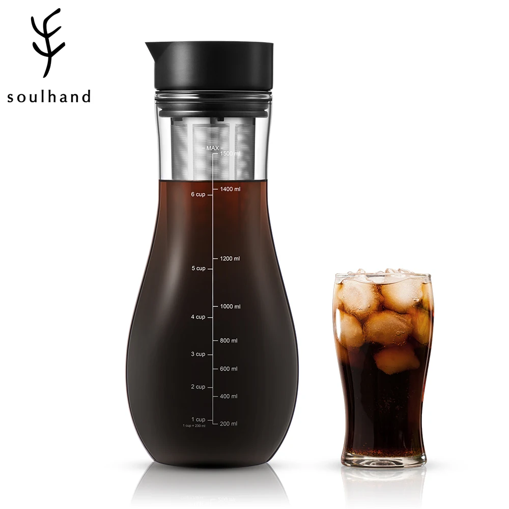 SOULHAND 1500 мл кофеварка для эспрессо холодное приготовление холодного кофе с