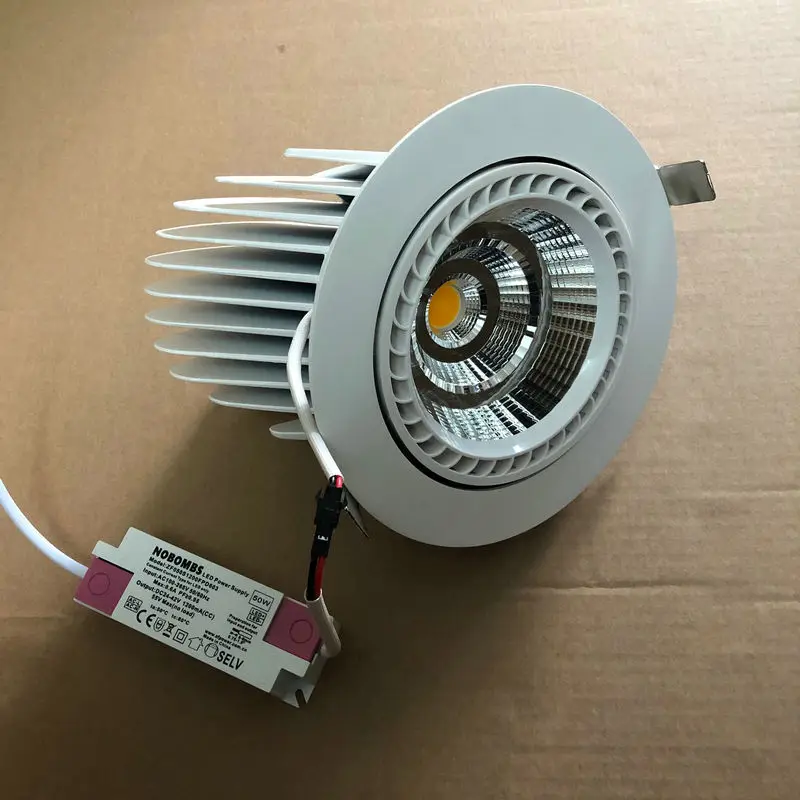 6 шт 50 Вт светодиодный локальный светильник AC85 265V круглые белые светодиоды