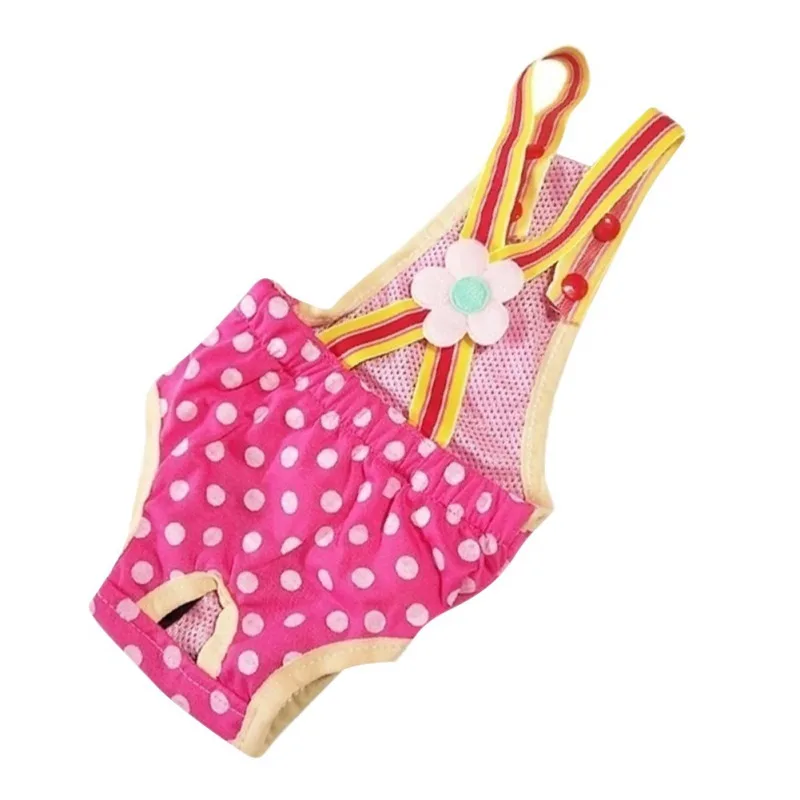 

Pet Dogs Overall Shorts Diaper Sanitary Physiological Pants Dot Pattern Menstruation Female Underwear Briefs Washable Suit Hotse