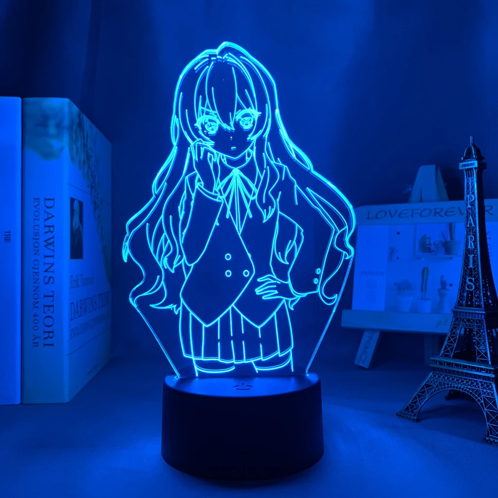 

Anime Led Light Toradora Taiga Aisaka for Kids Bedroom Decor Night Light Brithday Gift Manga TIGER X DRAGON Room Desk 3d Lamp