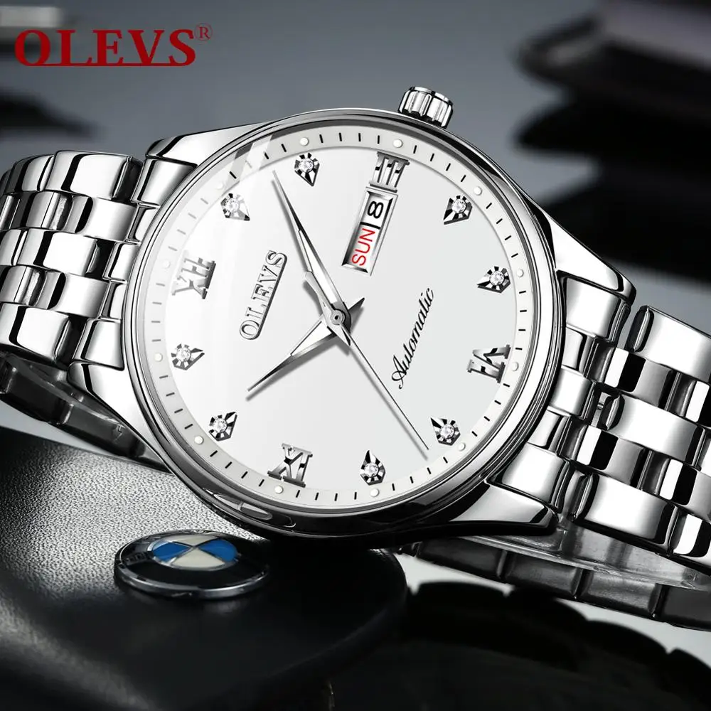 OLEVS Роскошные мужские часы брендовые механические многоцветные