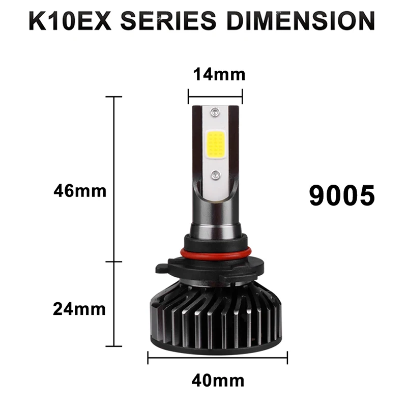 Светодиодсветильник лампа HLXG для дальнего автомобисветильник 6000 К 9005/HB3 12 В 9005 лм