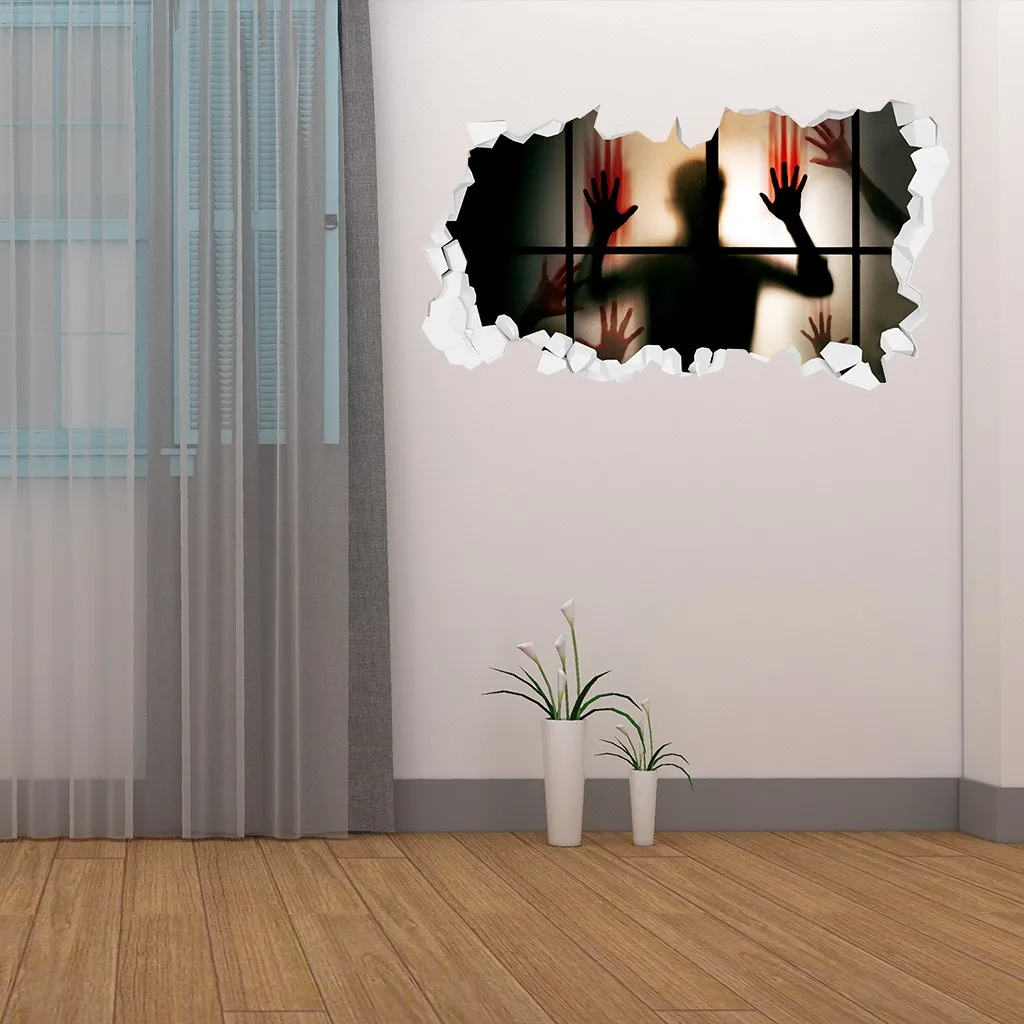 Настенная Наклейка Настенный декор наклейка на стену Хэллоуин домашние Наклейки