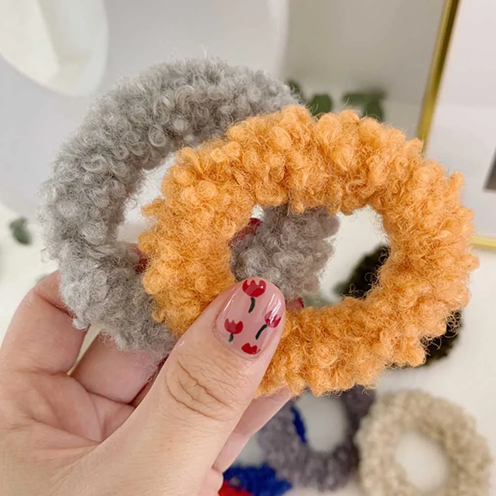 Модная пушистая повязка на голову из искусственного меха резинка для волос